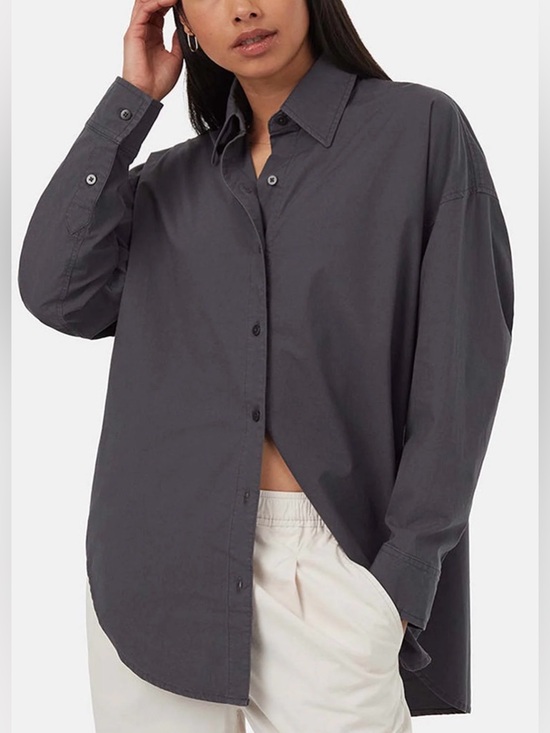 tentree Tops - Tentree Women’s EcoStretch Cotton Oversized Shirt sz XL
